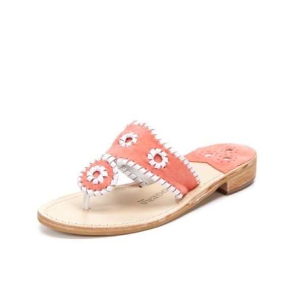 Jack Rogers Shoes - Jack Rogers RARE Navajo Sandals Shoes Peach Suede